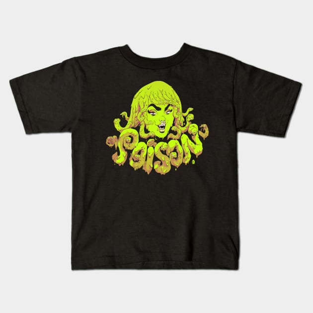 Slime Medusa (black) Kids T-Shirt by RobS